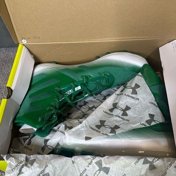 Men’s Under Armour Highlight MC Green Football Cleats Size 13 3000177-103 NEW - Picture 10 of 12